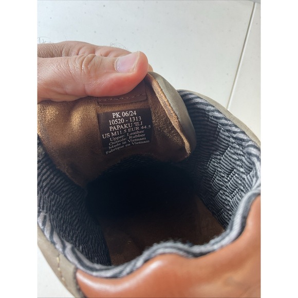 OluKai Papaku 'Ili Mens Gray Leather Chukka Boots Shoes US M 11.5 EUR 44.5 - Picture 12 of 14